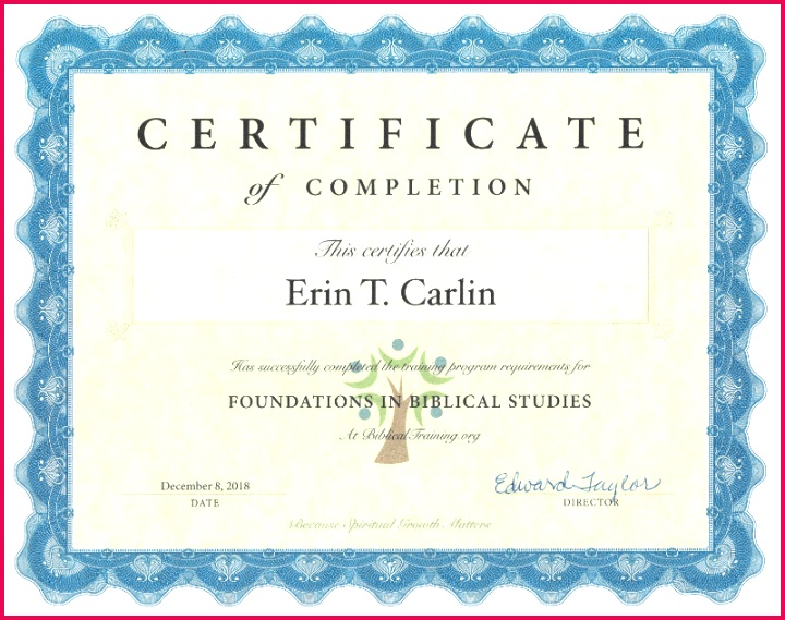 certificate sample