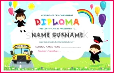 free kindergarten graduation certificate new lovely fun certificate examples