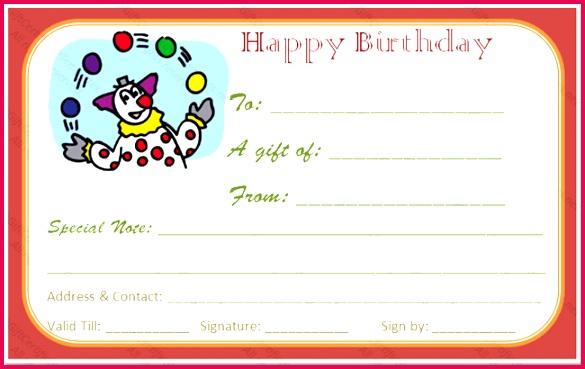 fun day birthday t certificate template