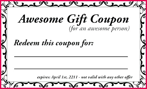coupons template co printable birthday babysitting coupon free book word