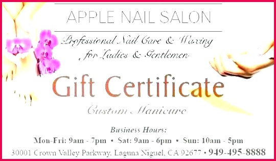 nail t certificate template free pedicure elegant birthday pri