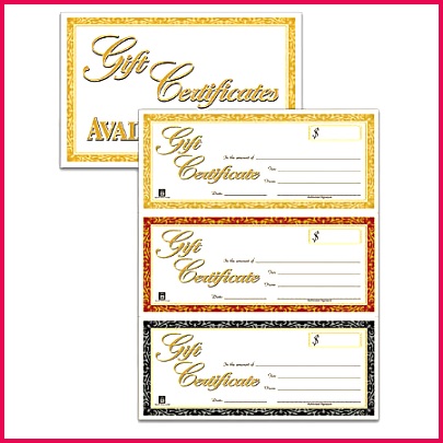 Adams Gift Certificates Kit Pack 30 Certificates