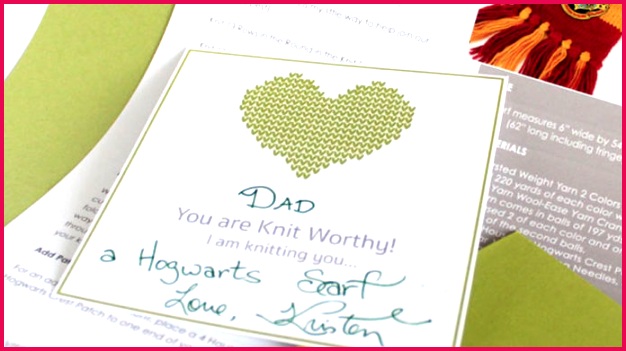 Knitting Gift Certificate for Dad from Studio Knit Printable