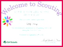 Girl Scout Wel e Investiture Bridging Certificates in Collectibles Historical Memorabilia Fraternal Organizations