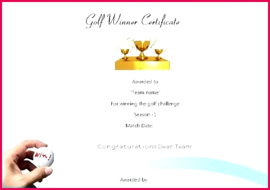 adorable golf certificates for professional players free printable word templates certificate