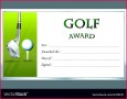 6 Golf Certificate Templates for Powerpoint