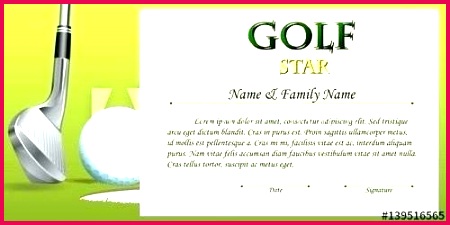 golf t certificate template luxury name a star round of