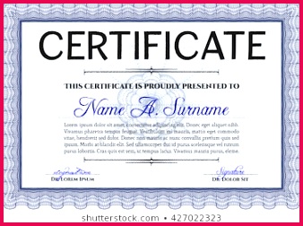 certificate template eps10 achievement 260nw