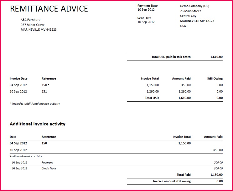 sample remittance advice template 6 remittance templates word excel pdf templates of sample remittance advice template