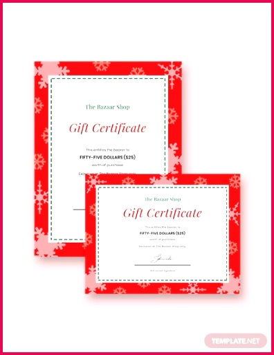 modern holiday t certificate