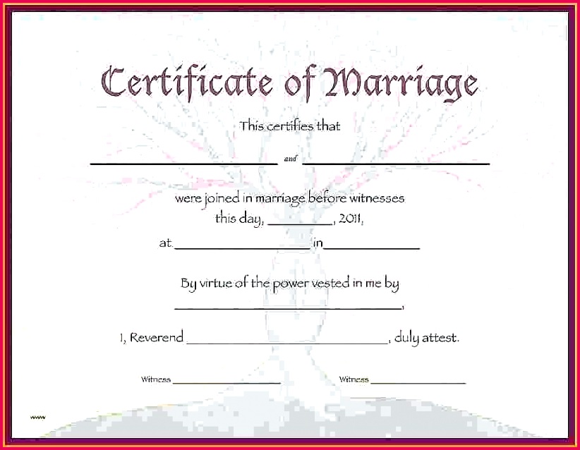 blank marriage certificate template free fresh 9 printable of license fake temp