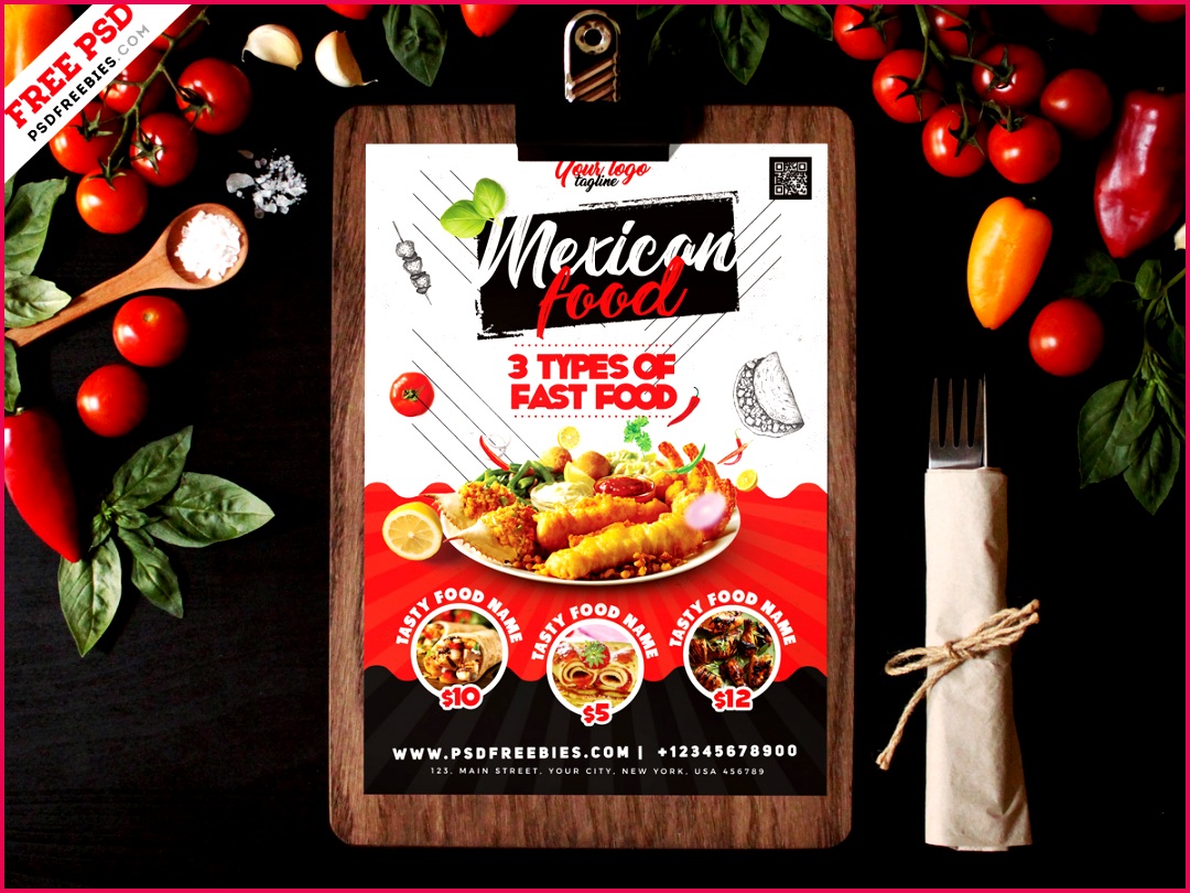 Restaurant Food Menu Flyer Design PSD