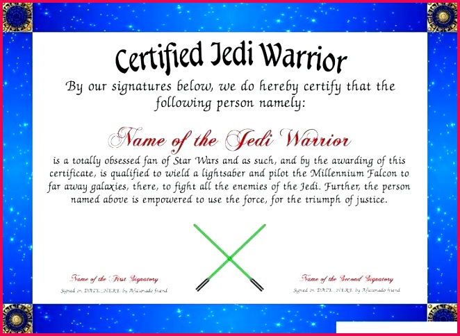 star wars certificate template printable free jedi certificates