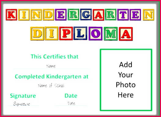 kindergarten certificate template