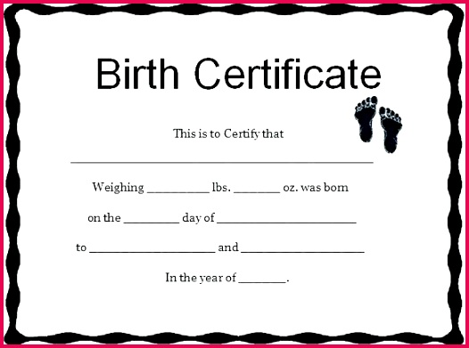 simple birth certificate template free word templates for 2007 ms