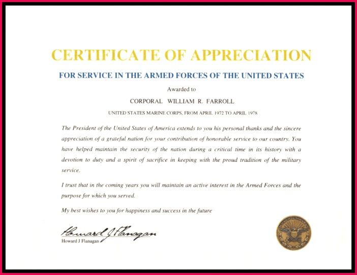 marine corps certificate mendation template unique certificate mendation certificate wording