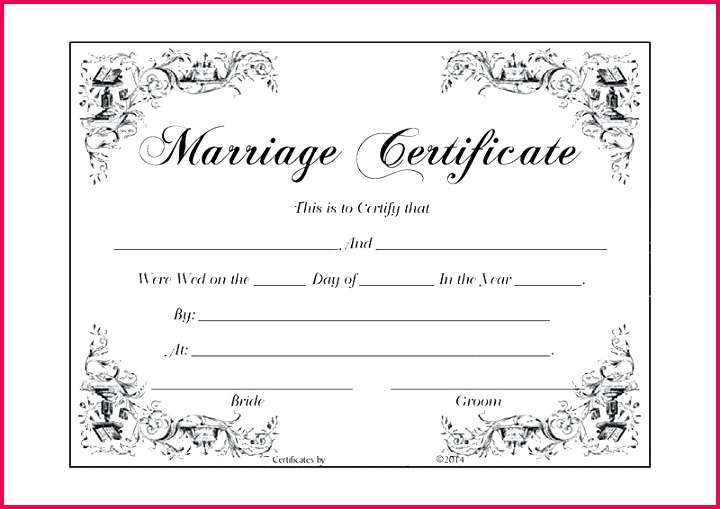 wedding certificate template marriage word christian format india