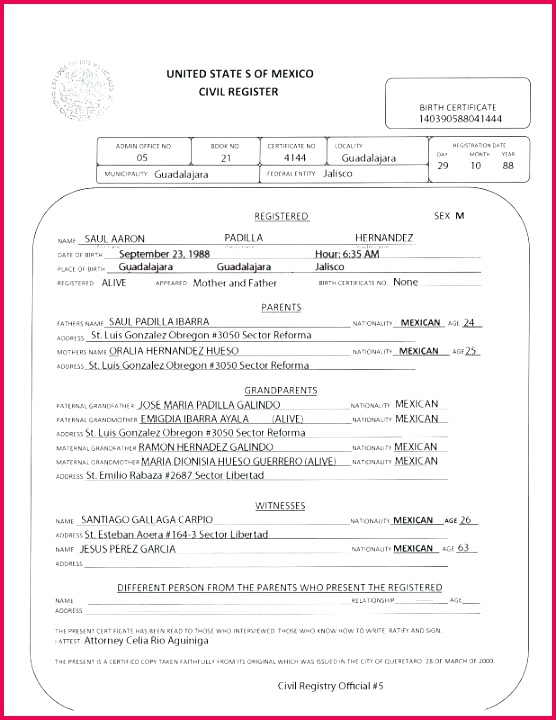 translated birth certificate template translation mexican example can i print my online bir