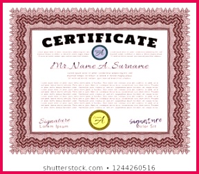 red awesome certificate template vector 260nw
