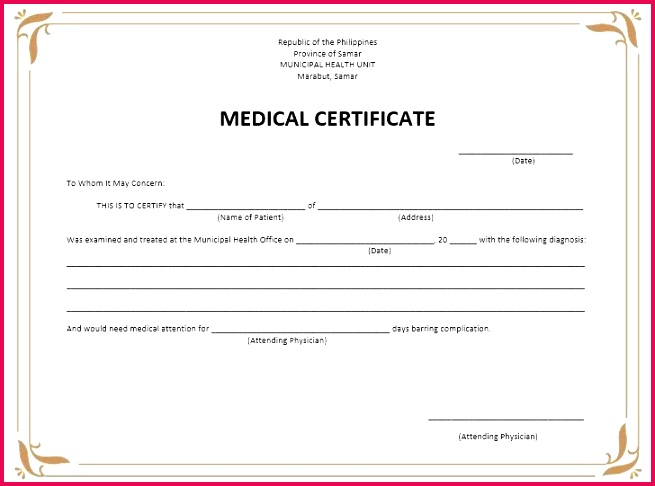 certificate format printable medical certificate templates certificate templates doctors certificate template