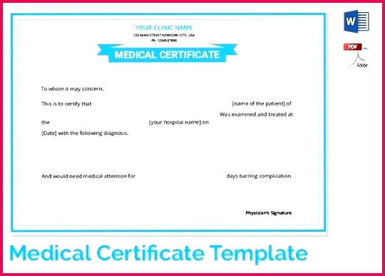 sample medical certificate documents in word of for sick leave template example medi