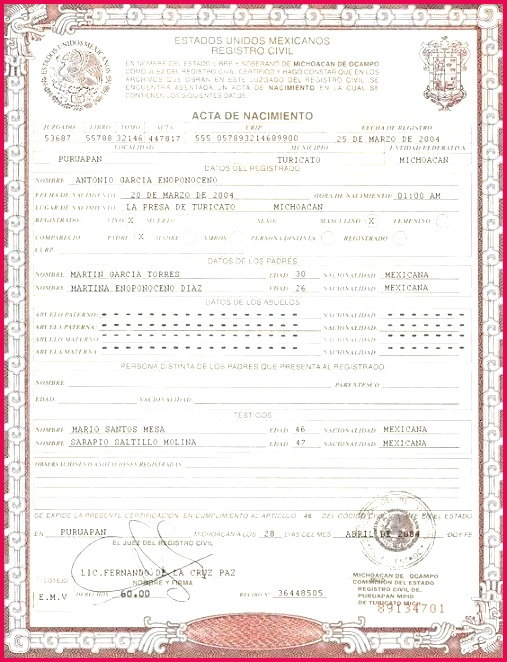 this is birth certificate template on you can put any name address dob etc and make your personalized translation for immigrat