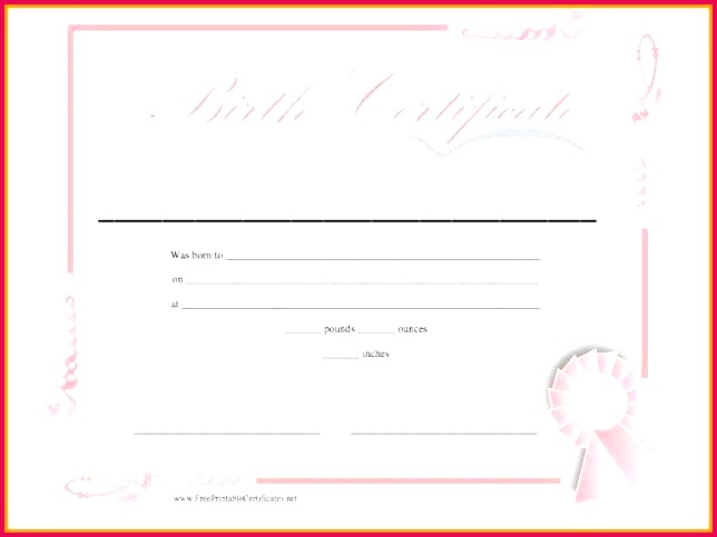empty birth certificate template of for microsoft word