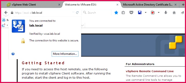 ESXi server certificate