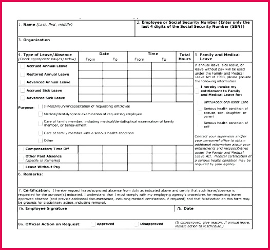 Employee Sick Leave Form Template Sample Medical Unique Gallery Ms Word Request