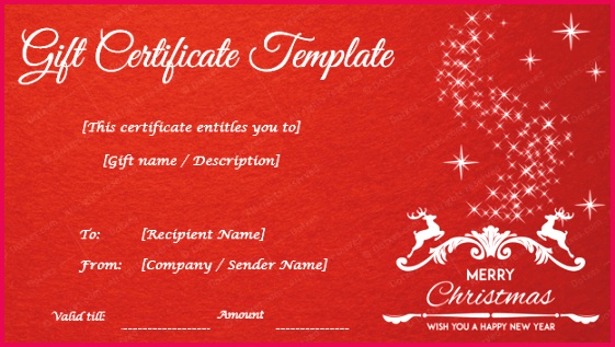 Christmas Gift Certificate Template