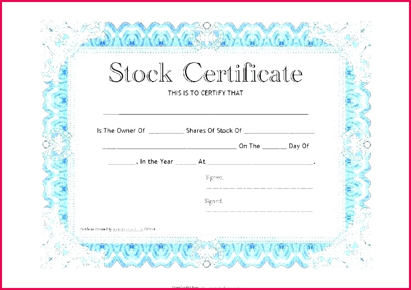 stock certificate