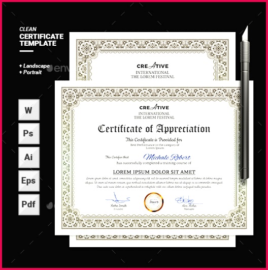 Performance Certificate Template