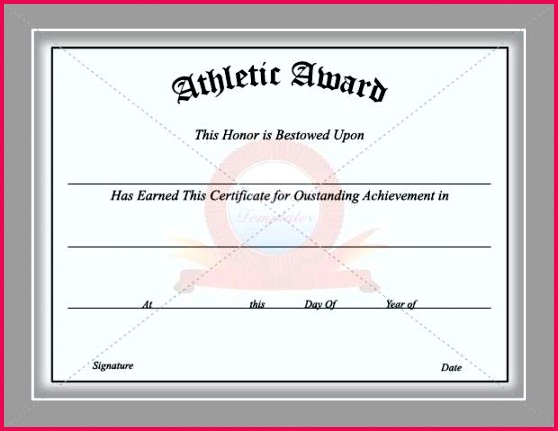 sports award certificate templates template free within microsoft word