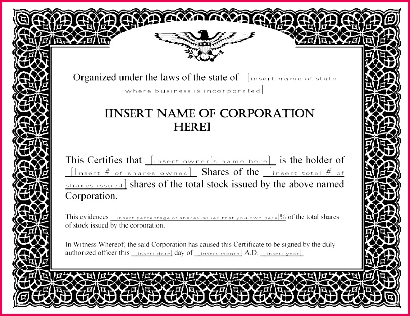 stock certificate template 02