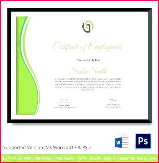 certificate of pletion template free org employment sample philippines