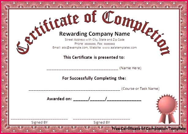 free word cate pletion templates certificate perfect attendance template editable