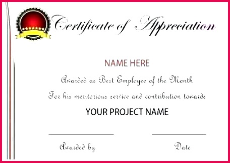 employee recognition certificate template certificates appreciation word sample wording day empl