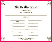 Fake Birth Certificate