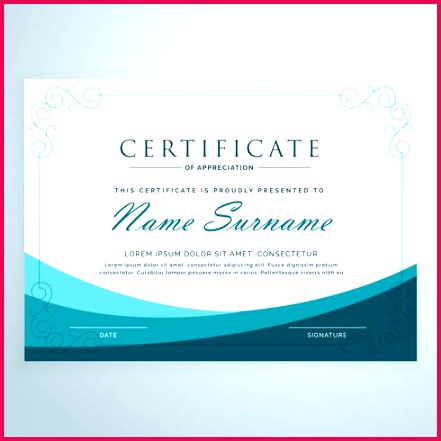 clean blue certificate design modern template vector