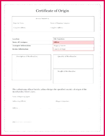 certificate of origin template free wonderfully marvelous photos
