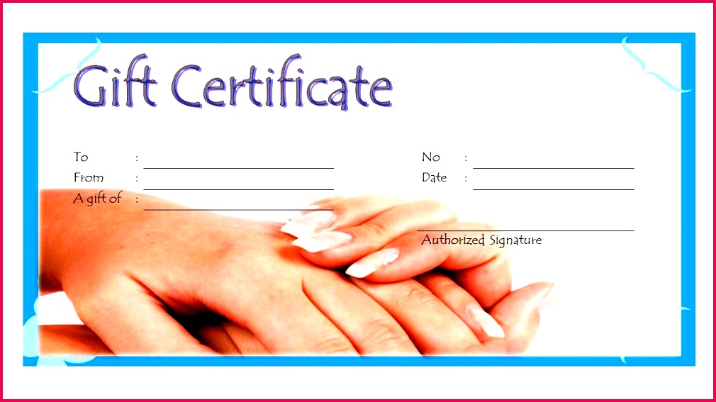 Nail Salon Gift Certificate 6