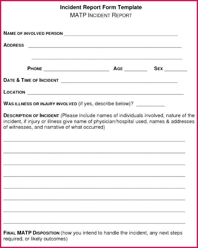 best photos of incident report form template medical healthcare patient example