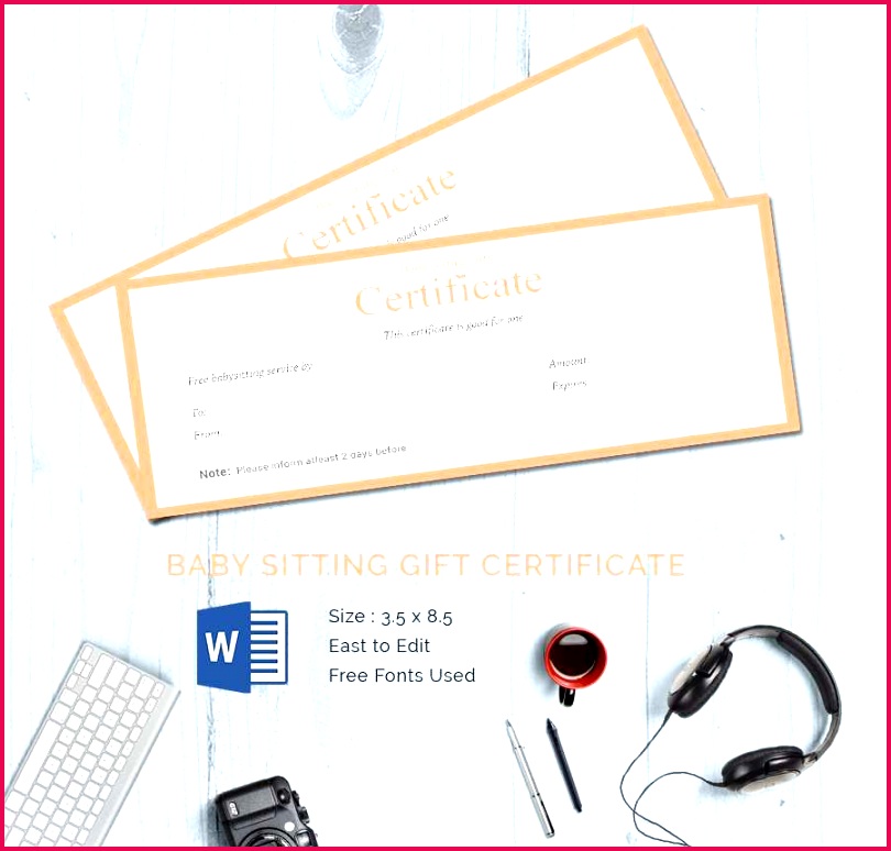 free babysitting t certificate template present babysitting t certificate template
