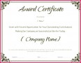 4 Outstanding Contribution Certificate Template