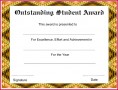 3 Outstanding Student Certificate Template