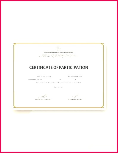 free blank participation certificate template templates