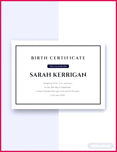 free blank birth certificate sample template outline format form 5 pdf official