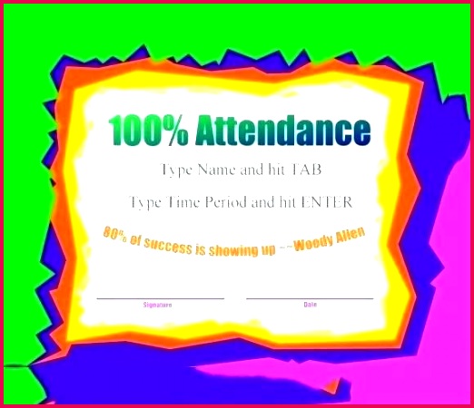luxury best attendance certificate template free printable perfect award fresh course perfec