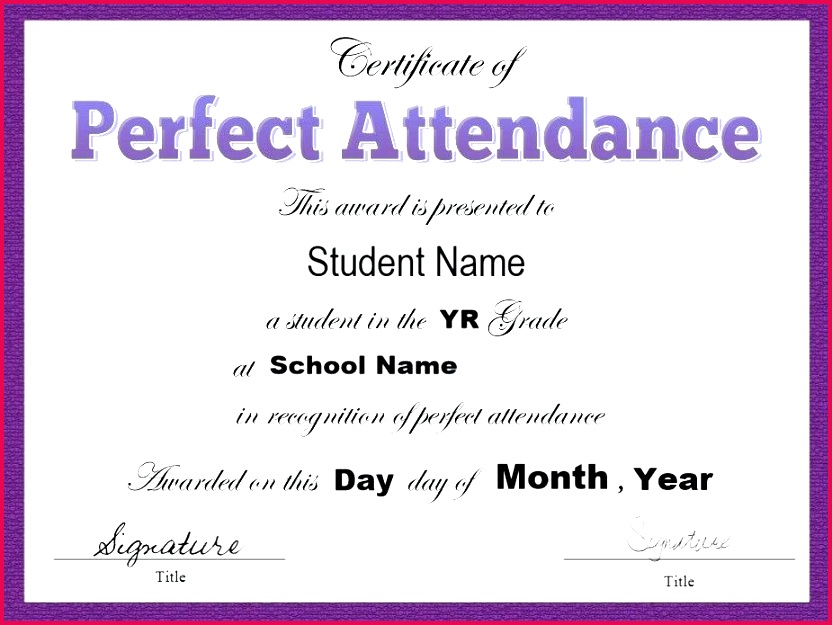 attendance certificate template word templates in format new awesome perfect award student definition c certifi