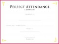 5 Perfect attendance Certificate Template Free